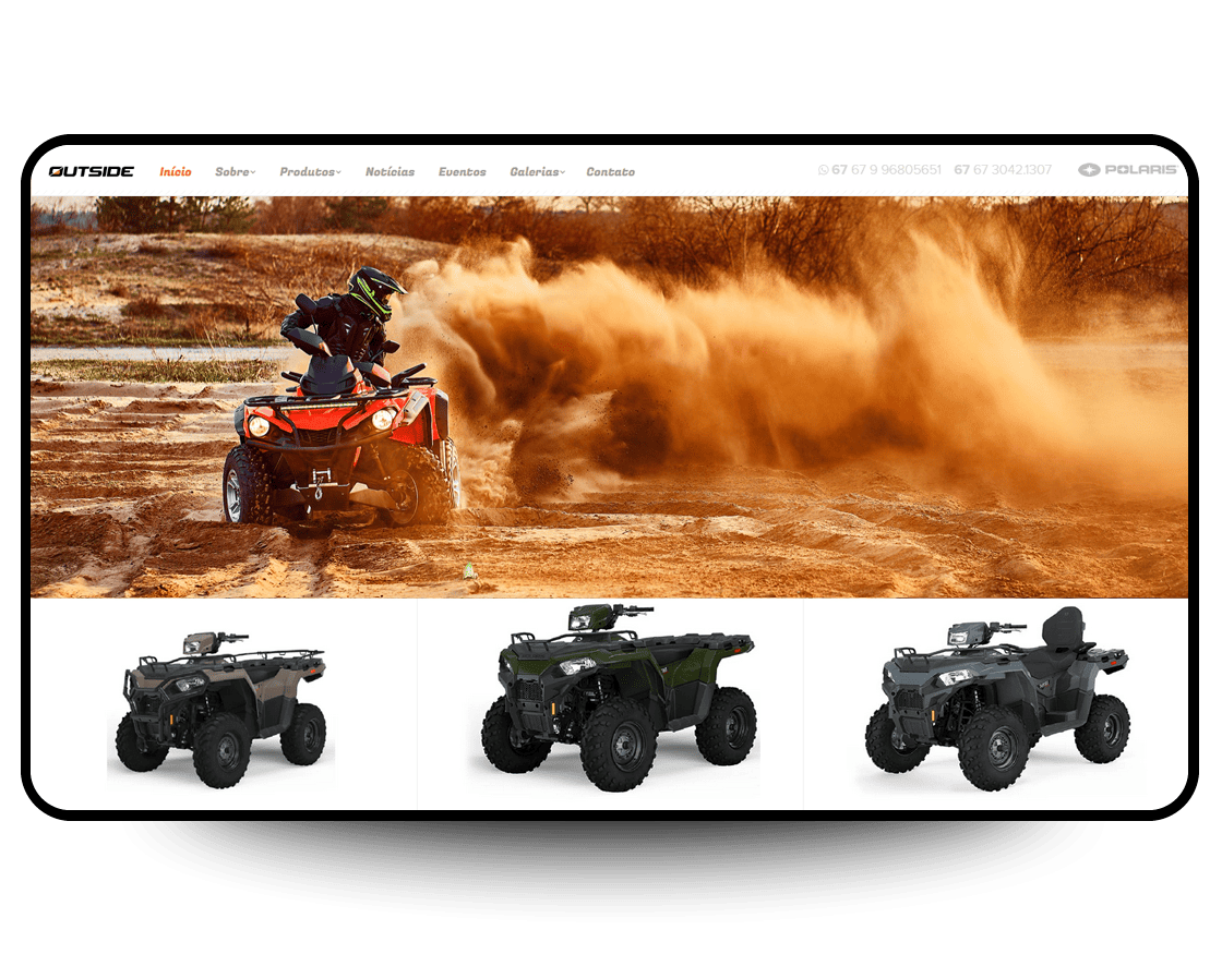 Site Outside 4x4, criado pela Neex Brasil