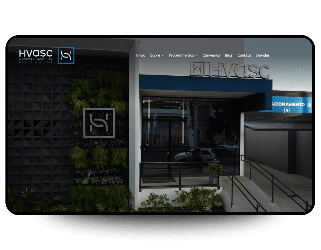 Site HVASC, criado pela Neex Brasil