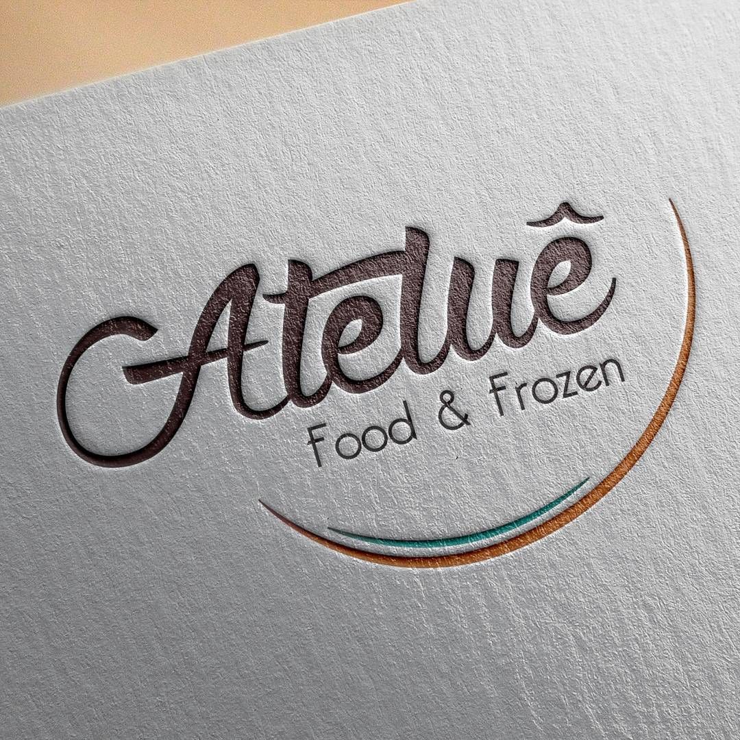 Logomarca do Ateliê Food & Frozen impressa em papel texturizado