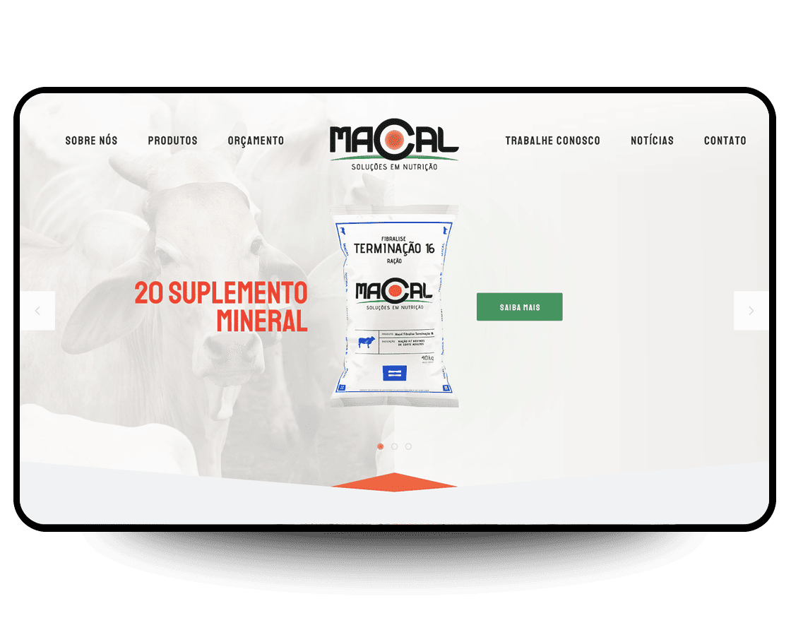 Site Macal, criado pela Neex Brasil
