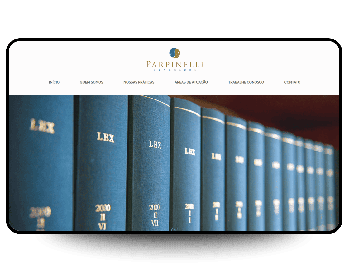 Site Parpinelli Advogados, criado pela Neex Brasil