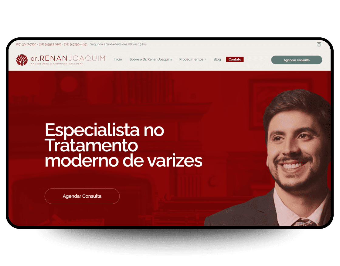 Site Dr. Renan Joaquim, criado pela Neex Brasil