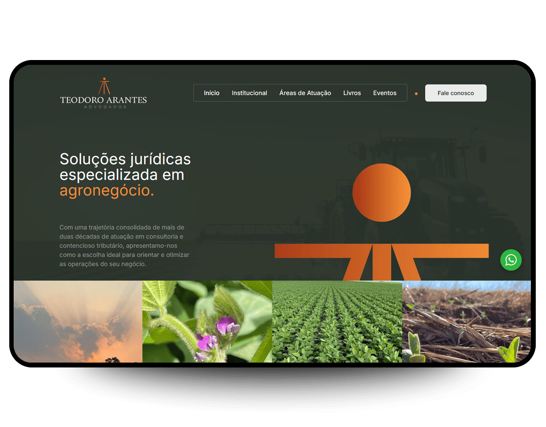 Site Teodoro Arantes, criado pela Neex Brasil